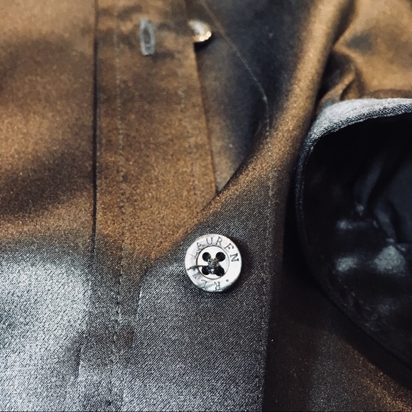 Lauren Ralph Lauren 100% Silk Button Up Blouse - Picture 5 of 5